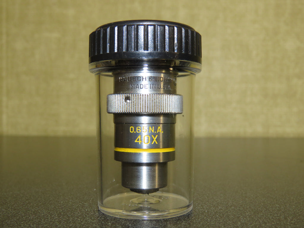 Bausch & Lomb Microscope Planachromat Objective 40X 0.65 NA 0.18 Cover Glass