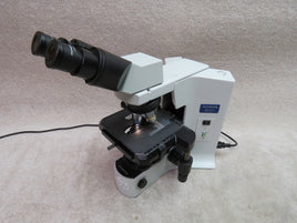 Olympus BX41TF microscope with U-AC2 condenser, U-BI30-2 widefield binocular Head, 3 objectives