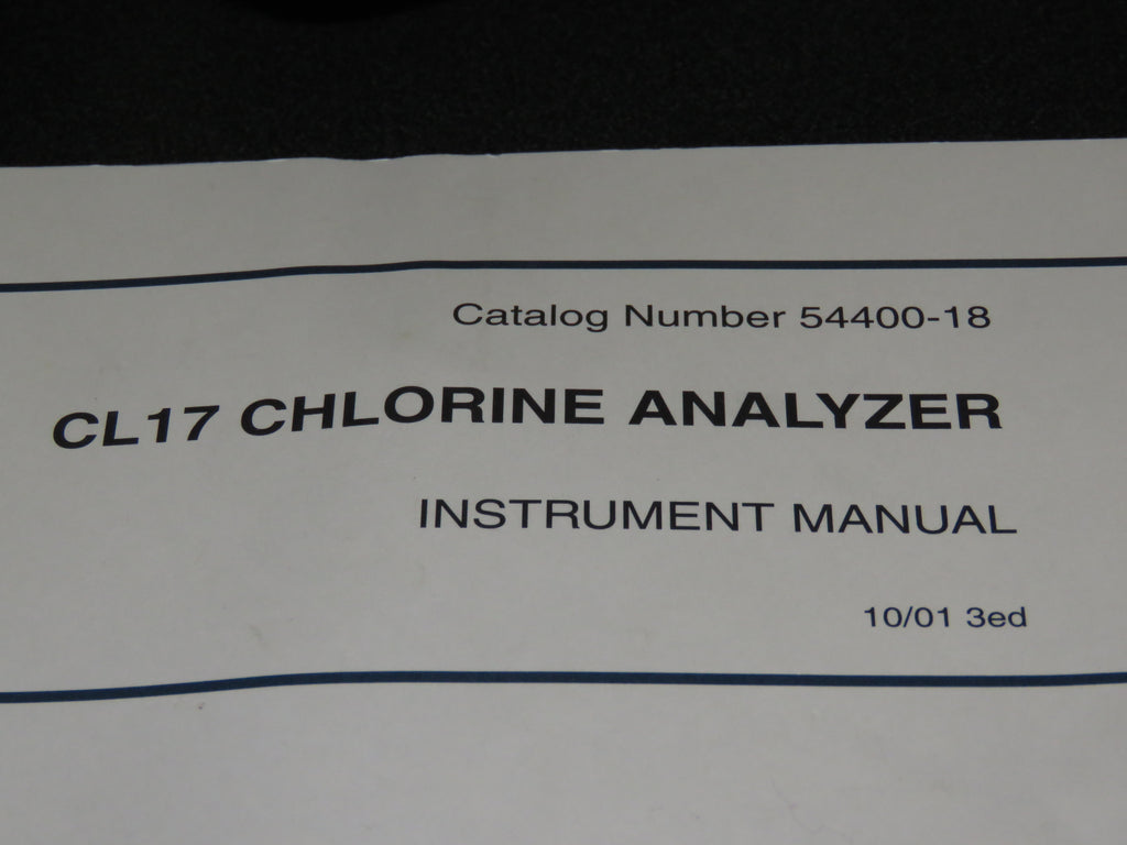 Hach-Certified CL17 Chlorine Analyzer with Manual and Sample Condition ...