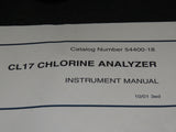 Hach-Certified CL17 Chlorine Analyzer with Manual and Sample Conditioning Filter