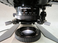 Olympus BH-2 BHTU microscope with 4 objectives, 2 condensers (Abbe, Darkfield), case