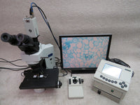 Olympus BX45TF microscope, 4 objectives, PRIOR motorized stage, digital imaging