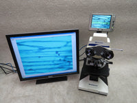 Fisher Scientific Micromaster 12-563-31 microscope, 4 objectives, digital imaging, LCD viewer