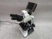 Fisher Scientific Micromaster 12-563-31 microscope, 4 objectives, digital imaging, LCD viewer