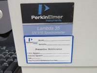 Perkin Elmer Lambda 35 UV/Vis Spectrophotometer w/ PC UV Winlab 5.1.5, variable BW