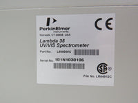 Perkin Elmer Lambda 35 UV/Vis Spectrophotometer w/ PC UV Winlab 5.1.5, variable BW