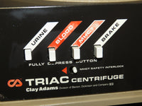 Clay Adams Triac Centrifuge Blood separation, micro-hematocrits, urine sedimentation