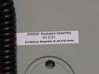 B-K BK Medical ZN0006 ZH0676 Keyboard Assembly for 2101 Falcon Ultrasound machine - TESTED!