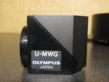 Olympus IX-RFAC Microscope 4 Cube Turret with U-NMB U-MWG U-MWB Cubes