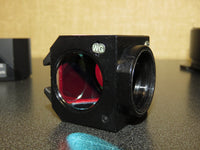 Olympus IX-RFAC Microscope 4 Cube Turret with U-NMB U-MWG U-MWB Cubes