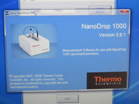 Thermo NanoDrop ND-1000 UV/Vis Spectrophotometer w/ Laptop & USB cable