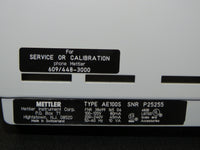 Mettler Toledo AE100 Lab Benchtop Balance Scale - Weight Verified AE100S