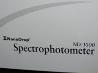 Thermo NanoDrop ND-1000 UV/Vis Spectrophotometer w/ power supply & USB cable
