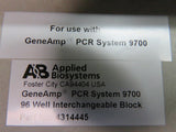 ABI GeneAmp PCR 9700 Thermocycler - 96-Well Aluminum Sample Block Module