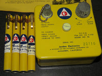 Civil Defense CD V-750 Dosimeter Charger w/ 4 V-742 Dosimeter QFD Pens