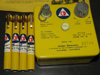 Civil Defense CD V-750 Dosimeter Charger w/ 4 V-742 Dosimeter QFD Pens
