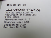 Biomerieux MINI VIDAS Blue compact Automated Immunoassay System with Scanner