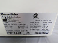 Fisher Scientific accuSpin Micro 17 centrifuge with rotor