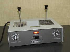 Fisher Scientific 11-718-4 Dual Temp Dry Bath Incubator w/ Dual 24 Well Heat Blocks