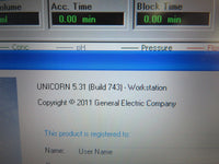 GE Amersham AKTA Explorer 100 FPLC System with air option, FRAC-950, PC w/ UNICORN 5.31