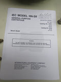 IEC Centrifuge HN-SII with 958 Rotor with 326, 355 Accessory Sleeves and Manual