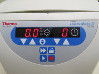 Thermo Sorvall Legend Micro 17 Microcentrifuge w/ 24 Capillaries Hematocrit Rotor