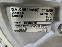 Clay Adams Compact II Benchtop Centrifuge w/ Fixed Angle 2x15mL tube rotor