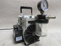 Welch Oil-Less 1/3 HP Piston Dry Laboratory Vacuum Pump, 115VAC,  29.8" Hg