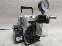 Welch Oil-Less 1/3 HP Piston Dry Laboratory Vacuum Pump, 115VAC,  29.8