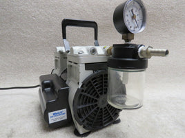 Welch Oil-Less 1/3 HP Piston Dry Laboratory Vacuum Pump, 115VAC,  29.8" Hg