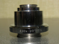 LEICA 541537 HC DM DMR MICROSCOPE Photo Port ADAPTER 0.67X 34.mm DOVETAIL TO C Mount