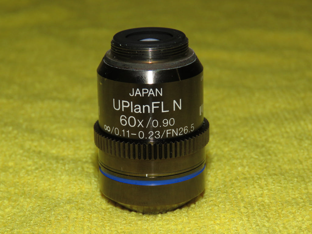 OLYMPUS UPLANFL N 60x/0.90 / 0.11-0.23 / FN26.5 UIS 2 MICROSCOPE LENS JAPAN