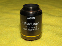 OLYMPUS UPlanSApo 10x / 0.40  0.17/FN26.5 UIS 2 MICROSCOPE LENS JAPAN