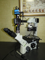 Motic AE31 Photometry Dimensioning Inverted Microscope w/ USB Camera OPTIX Upgrade Stage!