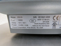 Ohaus Champ Square CQ25R benchtop weighting scale, CD-33 display 25kg capacity