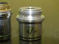 Set of 4 American Optical Microscope Objectives Achromat Oil 100x 45x 10x 4x