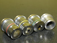 Set of 4 American Optical Microscope Objectives Achromat Oil 100x 45x 10x 4x