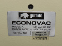Buffalo Econo-Vac Model A Dental Vacuum Forming System 120 Volts - 500W Heat and Vacuum