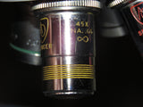 American Optical AO Spencer "Fifty" Stereo inspection microscope 100x 45x Objectives