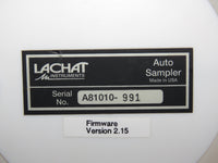 Cetac Lachat ASX-500 Series Autosampler Model ASX-510