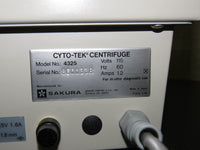 Sakura Miles Cyto-Tek 4325 Centrifuge w/ 12 Position Rotor -  Exceptional Condition!