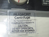 Clay Adams READACRIT 0591 Benchtop Centrifuge with Rotor / Magnifying Glass