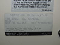 Beckman Coulter Microfuge 18 Centrifuge w/ Rotor & Lid and Warranty
