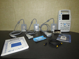 Sonosite 180 Plus, Docking Station, Printer Monitor, C60, L38, L25 Transducers, New battery