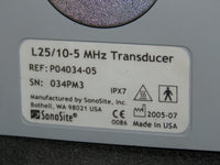 Sonosite 180 Plus, Docking Station, Printer Monitor, C60, L38, L25 Transducers, New battery