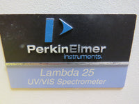 Perkin Elmer Lambda 25 UV/Vis Spectrophotometer w/ PC UV Winlab 6.0.3 ES