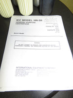 IEC Centrifuge HN-SII with 245 Rotor w/ 3225 Buckets 7234 7231 Inserts & Manual - GREAT!