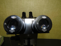 Vintage Olympus Dual Head Microscope with DO 1.25x, Objectives - Blue base