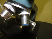 Vintage Olympus Dual Head Microscope with DO 1.25x, Objectives - Blue base