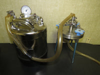 Millipore Stainless Steel 10L Portable Dispensing Pressure Vessel w/142mm Filter Holder
